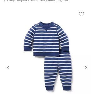 Janie and Jack. Striped Blue and White Kids Matching Set